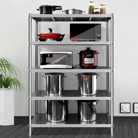 五层不锈钢厨房收纳架 打造高效整洁的现代厨房空间